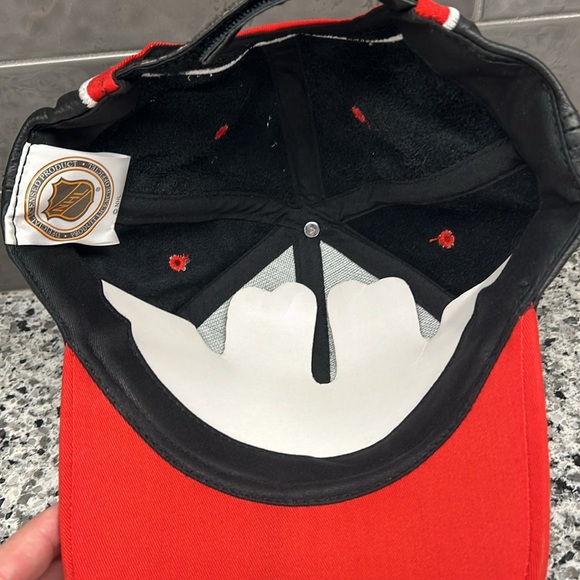 Vintage Leather Ottawa Senators Ball Cap - Picture 3 of 7